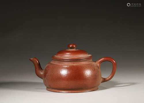 A red clay teapot