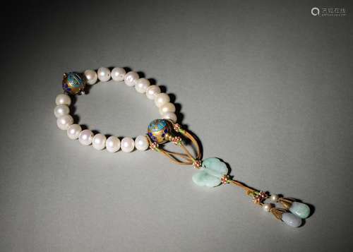 A string of 18 pearl prayer beads,Qing Dynasty,China