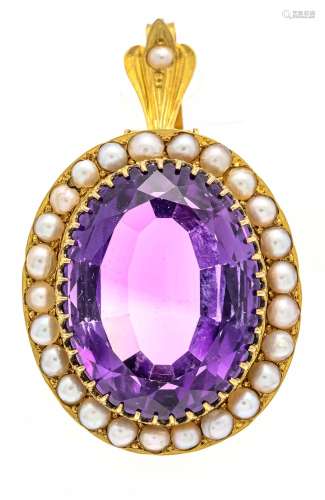 Amethyst river bead pendant GG