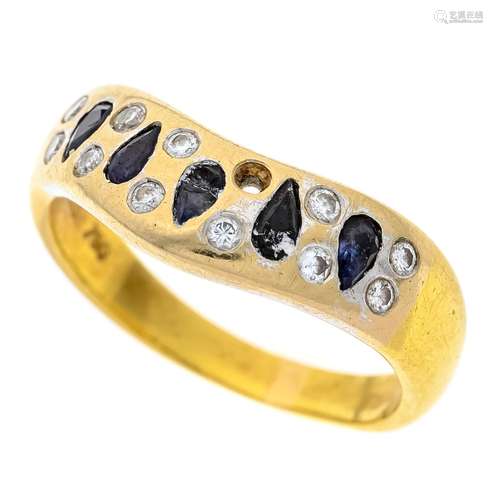 Sapphire diamond ring GG 750/0