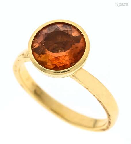 Citrine ring GG 750/000 with a