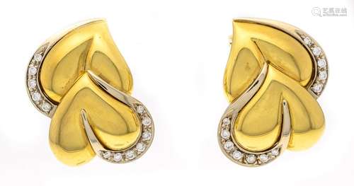 Wempe diamond clip earrings GG