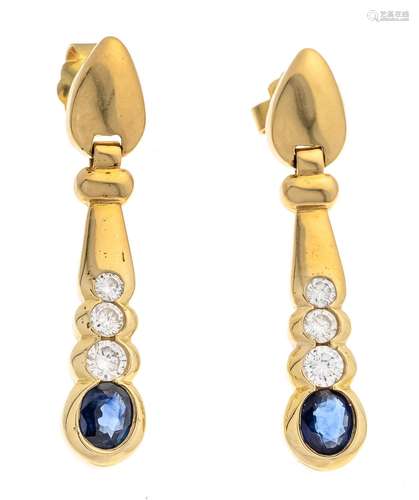 Sapphire diamond stud earrings