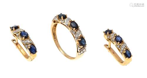 2-piece sapphire-diamond set G