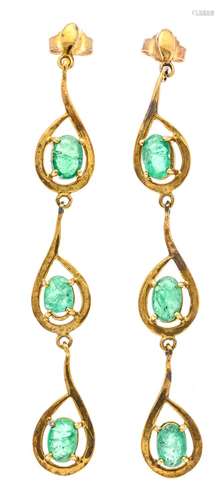 Emerald earrings GG 375/000 wi