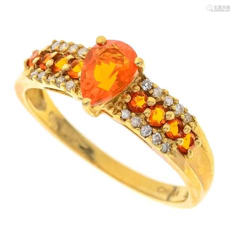 Fire opal diamond ring GG 585/