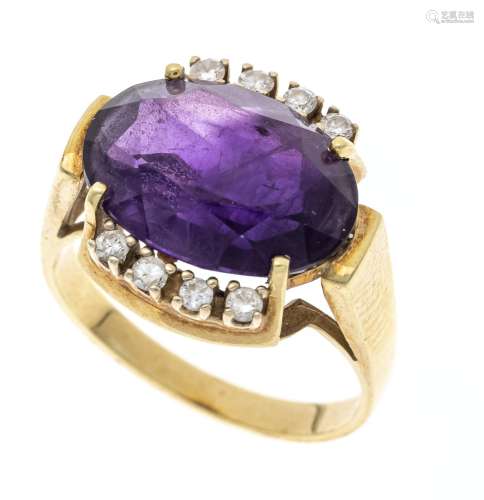 Amethyst diamond ring GG 585/0