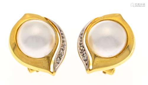 Mabé pearl clip earrings GG 58
