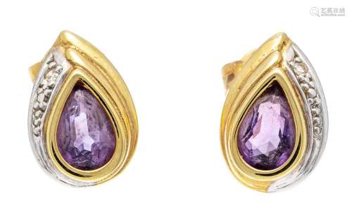 Amethyst-diamond earrings GG/W