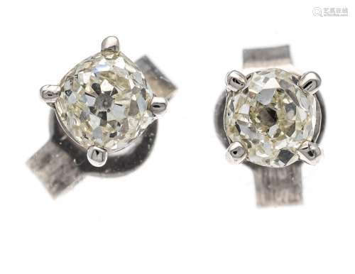 Old-cut diamond earrings WG 58