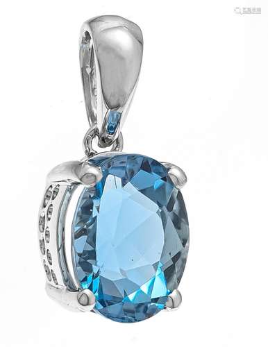 Aquamarine pendant WG 750/000