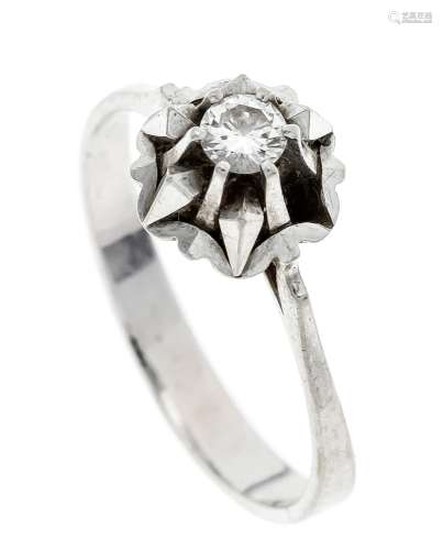 Solitaire diamond ring WG 750/