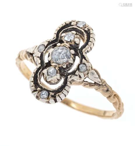 Diamond rose ring silver 925/0