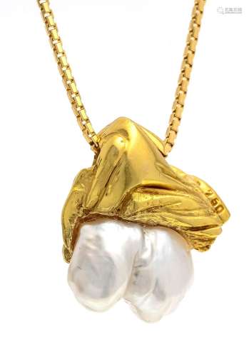 Nugget-shaped pearl pendant GG