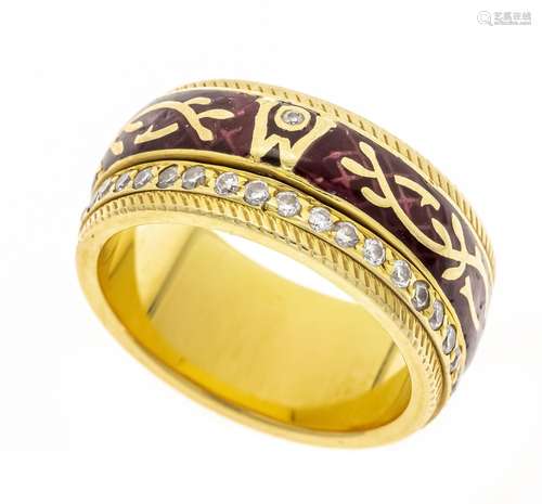 Enamel diamond rotating ring G