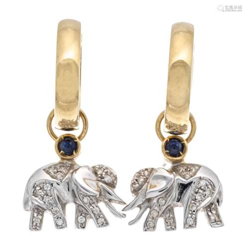 Sapphire diamond earrings GG/W
