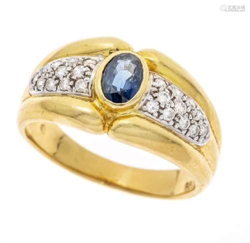 Sapphire diamond ring GG/WG 75