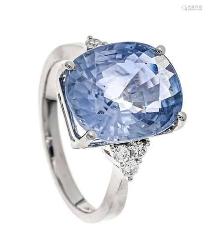 Sapphire diamond ring WG 750/0