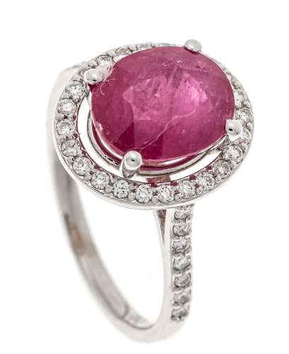 Ruby brilliant ring WG 750/000