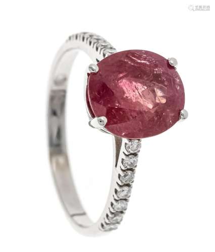 Ruby-brilliant ring WG 750/000