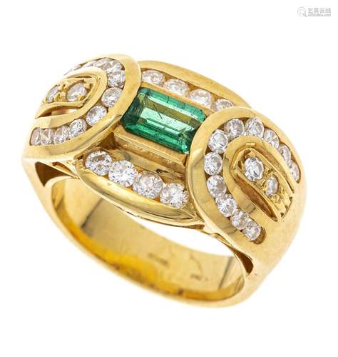 Emerald diamond ring GG 750/00