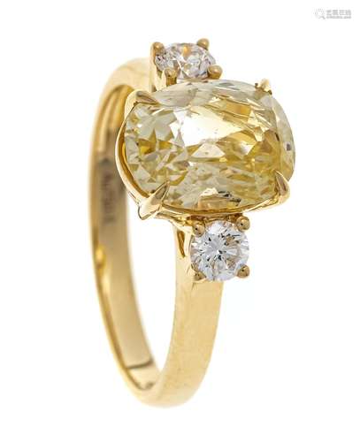 Yellow sapphire diamond ring G