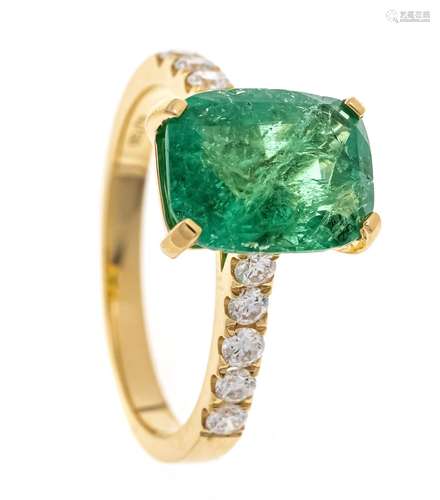 Emerald diamond ring GG 750/00