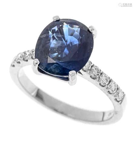 Sapphire diamond ring WG 750/0