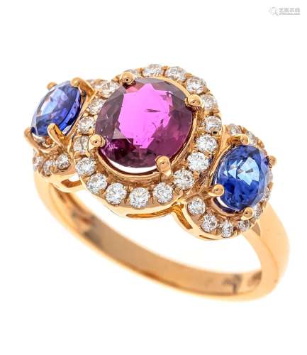 Ruby-sapphire diamond ring RG