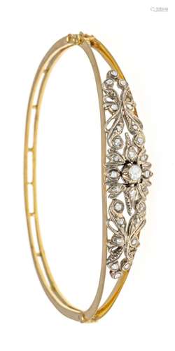 Diamond rose hinged bangle GG/