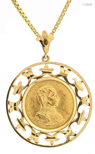 Coin pendant GG 585/000 with a