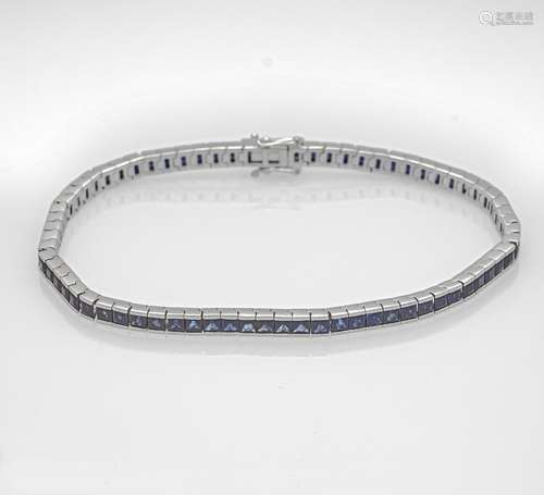 Sapphire riviére bracelet WG 7