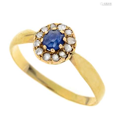 Sapphire diamond rose ring GG