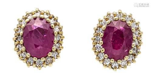 Ruby earrings GG 585/000 with