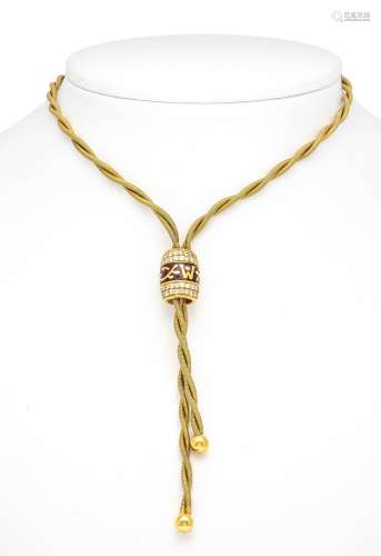 Enamel diamond necklace GG 750