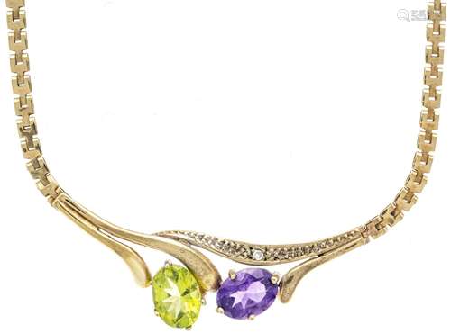 Amethyst-peridot necklace GG 3