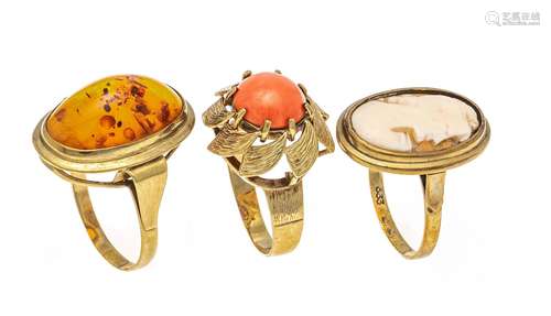 3 rings GG 333/000 with amber