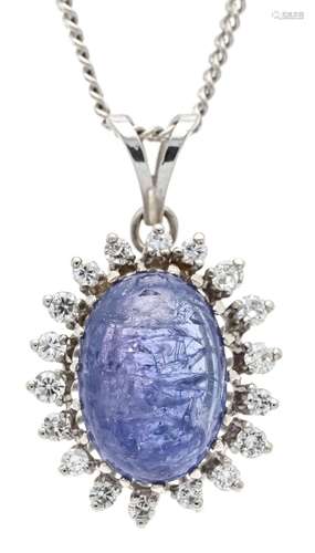 Tanzanite diamond pendant WG 5