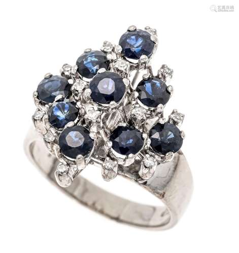 sapphire diamond ring WG 750/0