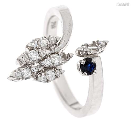 Sapphire diamond ring WG 585/0