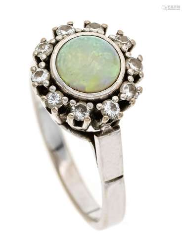 Opal-cut diamond ring WG 585/0