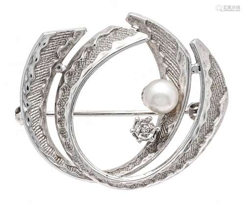 Akoya diamond brooch WG 585/00