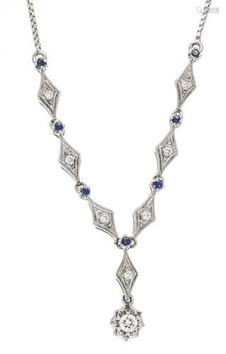 Sapphire-brilliant necklace WG