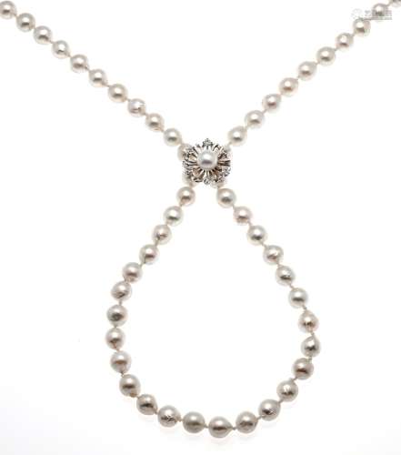 Pearl necklace endless with ba