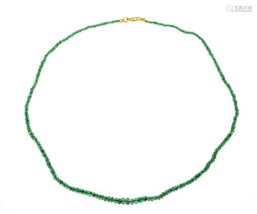 Emerald necklace with lobster