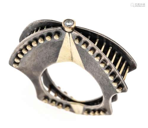 Designer ring silver 925/000,