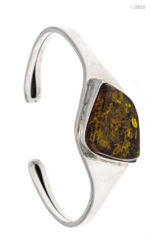 Amber bangle silver 925/000 wi