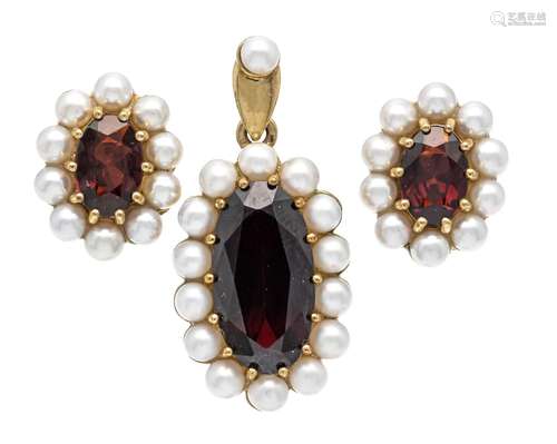 2-piece garnet bead set GG 333