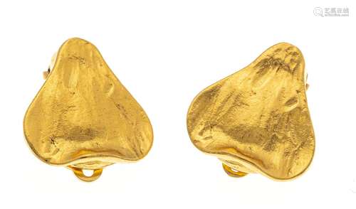 YSL ear clips gold plated YSL,