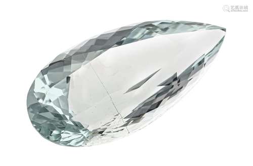 Aquamarine 67.53 ct drop cut,